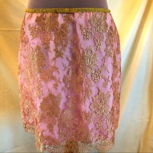 Tracy Reese Gold Lace Pink Mini!